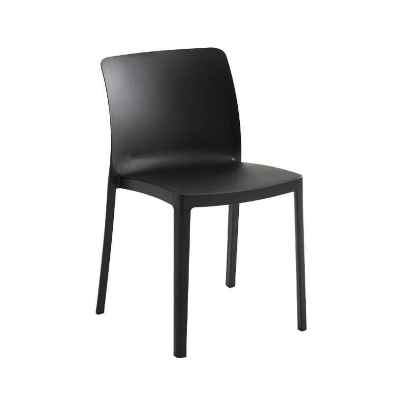 Modern Dining Room Armless Plastic Stacking Parsons Dining Chair