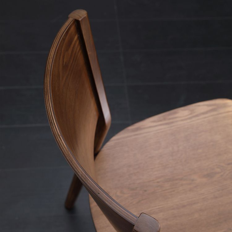 Contemporary Wood Dining Room Chair Armless Open Back Dining Side Chair