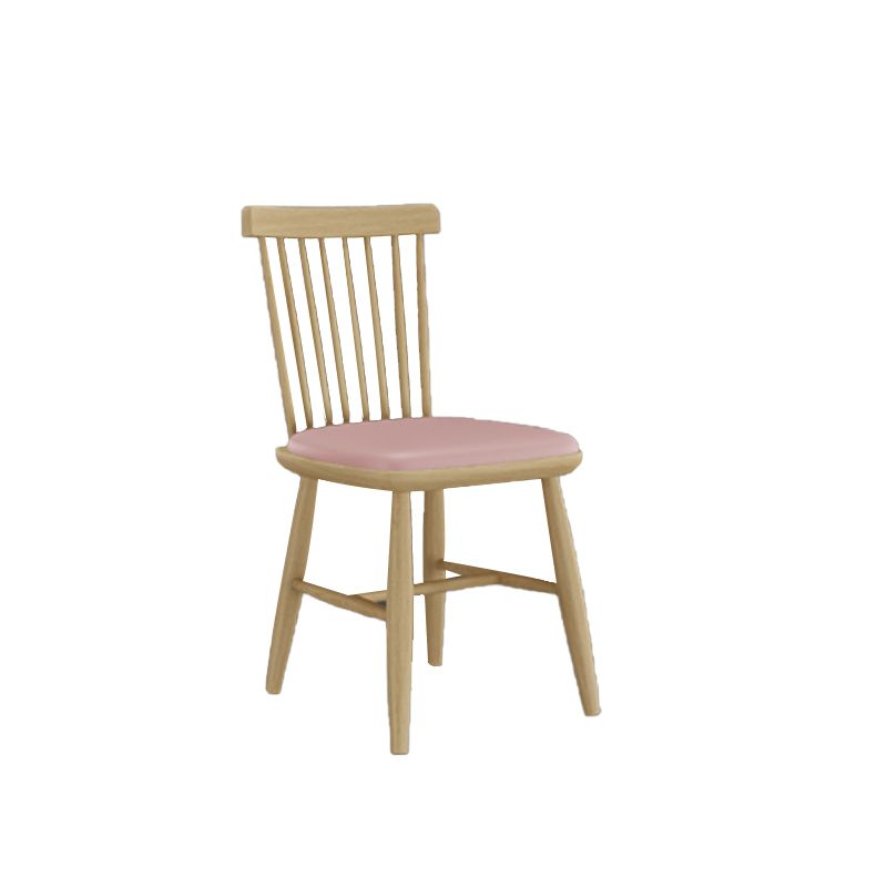 Contemporary Kitchen Dining Side Chair Slat Back Side Chair with Wood Legs