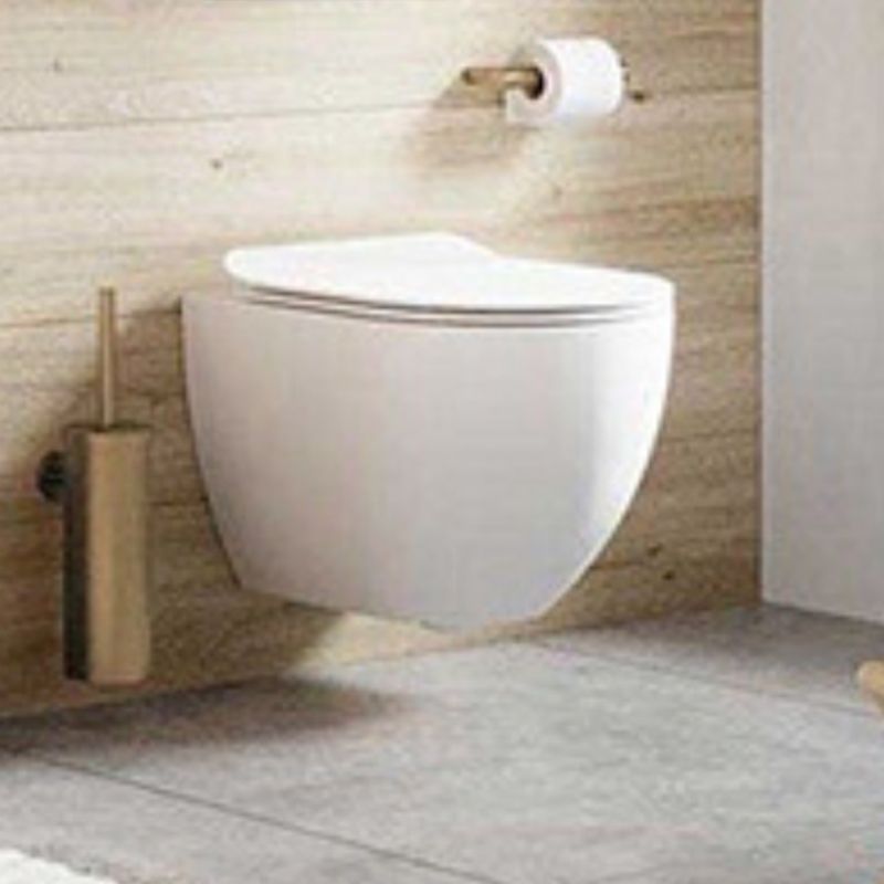 Contemporary Wall Hung Flush Toilet Ceramic Urine Toilet with Seat for Bathroom