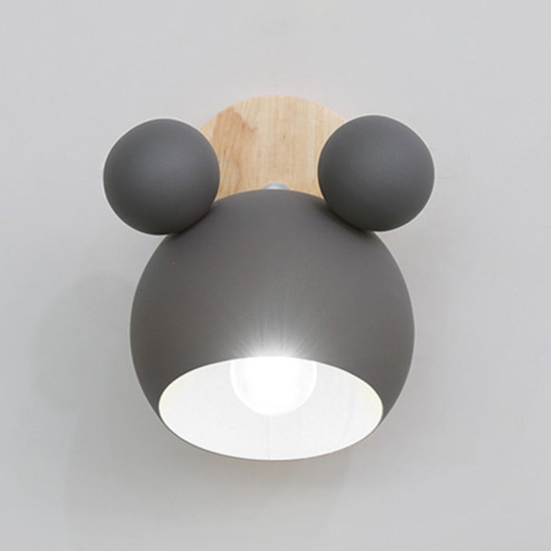 Metal Half Round Wall Mounted Lamps Modern Style 1 Light Wall Mount Lighting