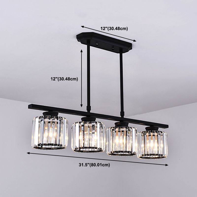 Light Luxury Style Hanging Lamp Geometry Shape Island Light Fixture for Dining Table
