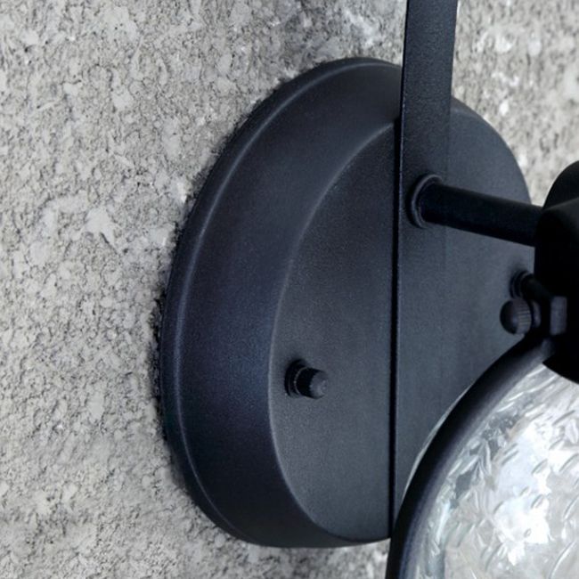 Style géométrique de style industriel lumières en métal 1 éclairage mural léger en noir