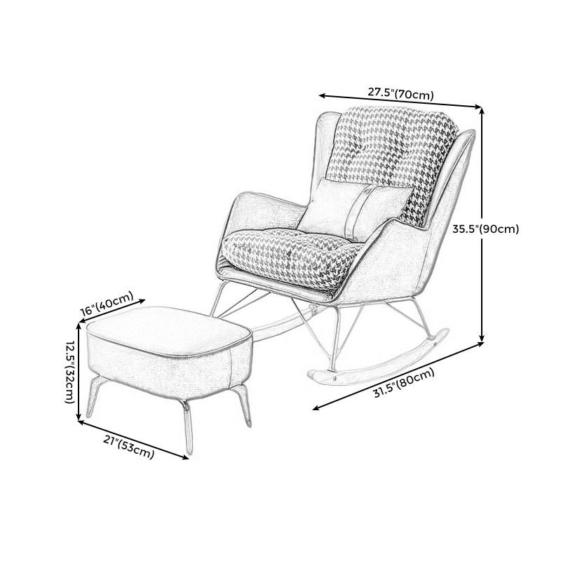 Removable Cushions Chair with Flared Arms for Apartment 35.43"