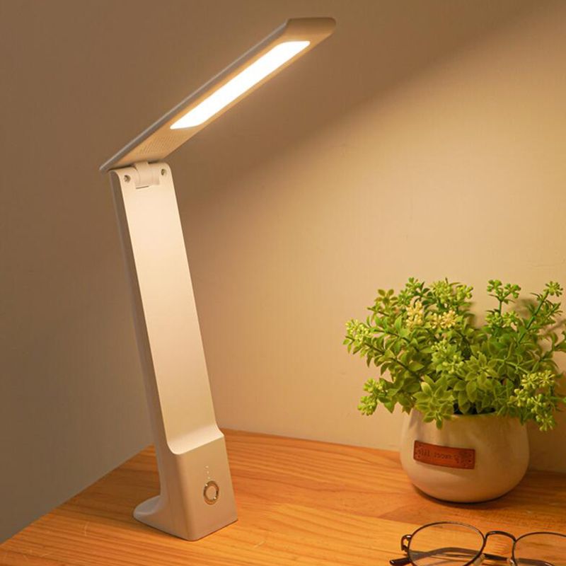 Modern Minimalist Style Dimmable LED Table Lamp Plastic 1 Light Table Light for Study Room