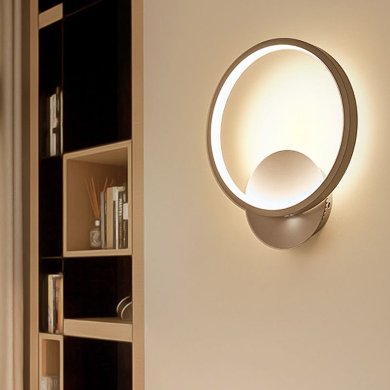 Halo woonkamer muur sconce verlichting acryl minimalistisch led muur licht in wit
