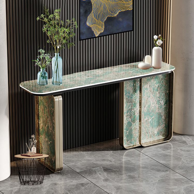 14 inch Wide Glam Accent Table Rectangle Shape Console Table for Hall