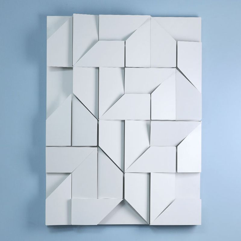 Luce da parete geometrica bianca Sconcetti di luce moderna in metallo funzione con palette di funce in metallo