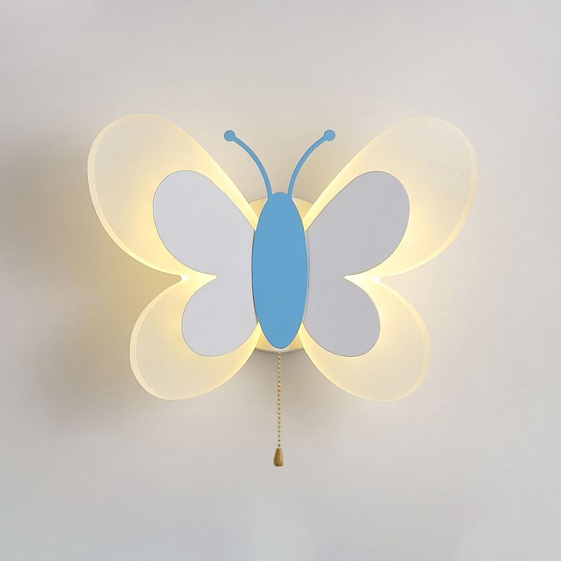 Unique Shape Metal Wall Sconce Kid Style 2 Lights Wall Mount Lighting