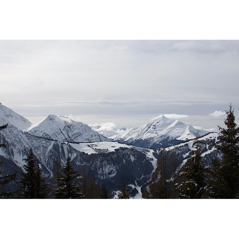 Horizontal Photography Mountain Landscapes Mural Eco-friendly Wallpaper for Wall Decor