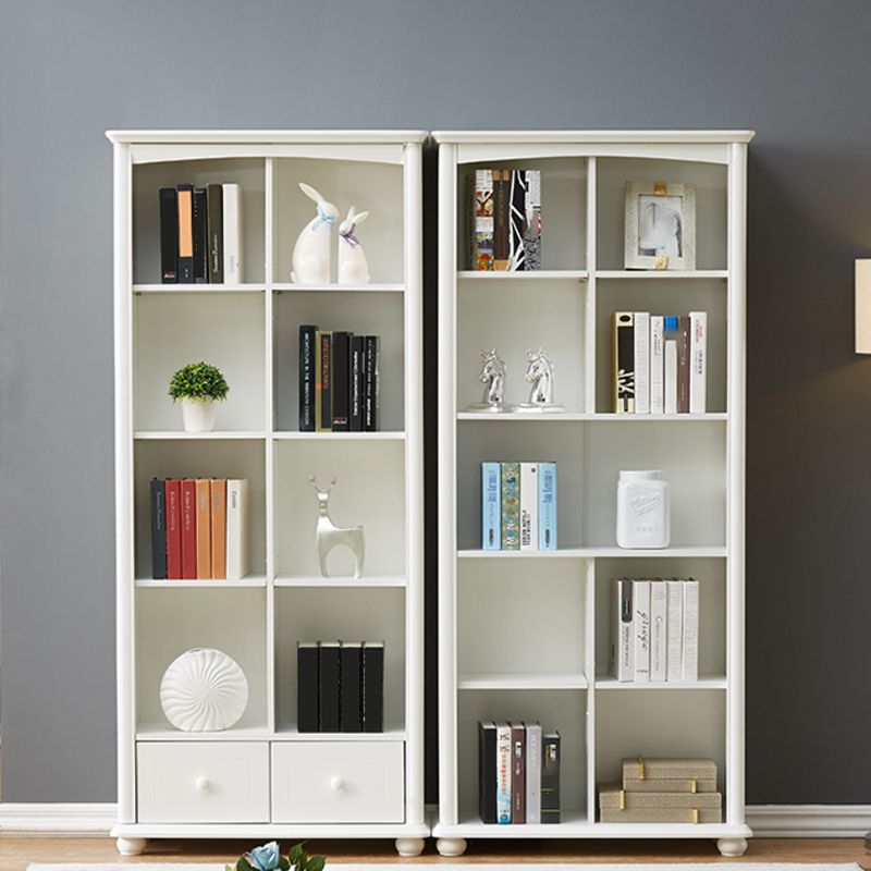Closed Back Standard Bookshelf Engineered Wood Modern Bookcase