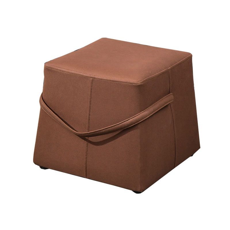 Moden Cotton Pouf Brown Scratch Resistant Pouf for Living Room