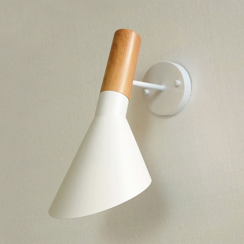 Single Modern White/Black Wall Mounted Sconce Unique Shaded Wall Light for Foyer