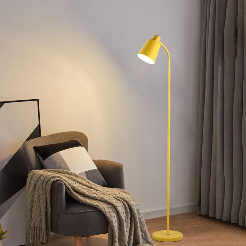 Modern Strip Floor Lamp Metal Colorful 1 Light Floor Light for Living Room