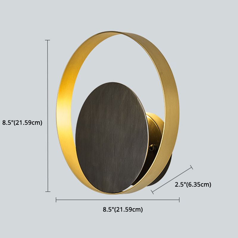 Circle Design Brass Wall Light Sconce Modern Fashion Decoration Sconce Light Fixture