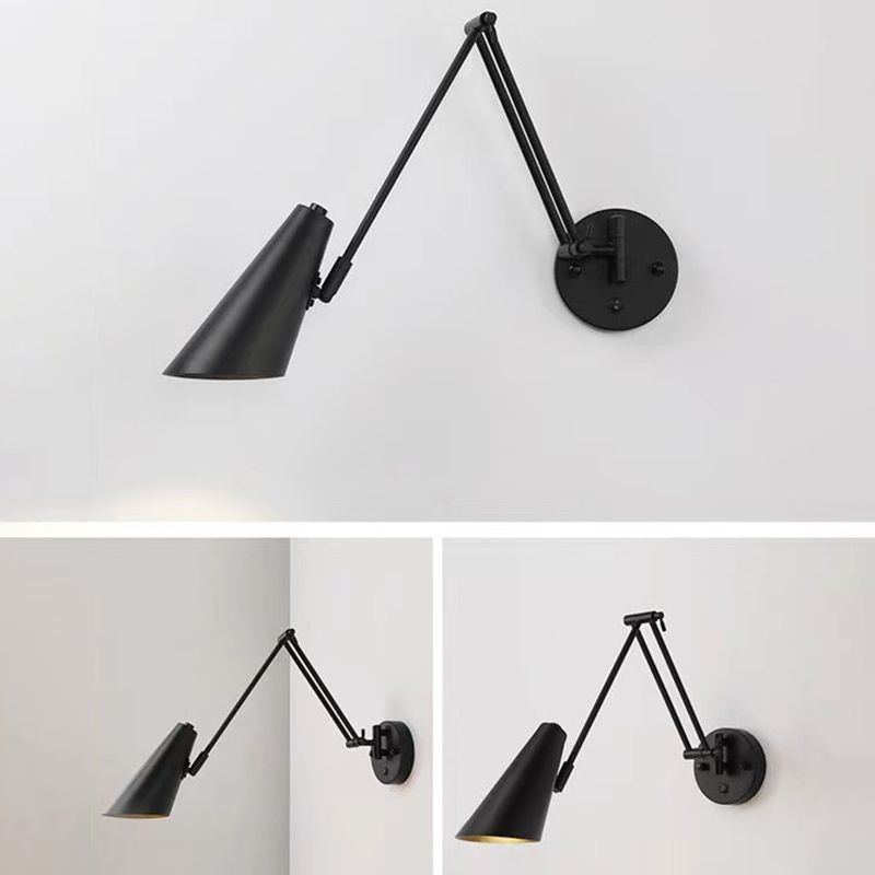 Single Golden/Black Modernism Wall Mounted Sconce Metal Wall Light for Foyer