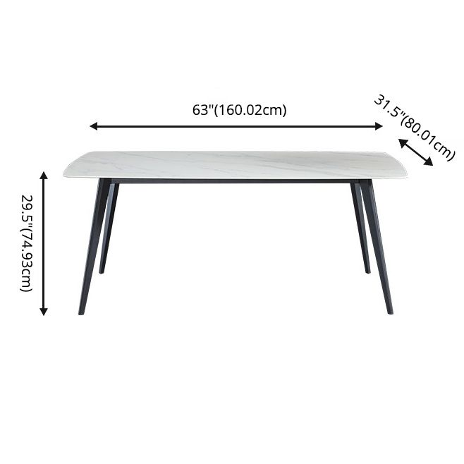 Modern Style Sintered Stone Dining Set with Rectangle Shape Dinette Set  for Home Use