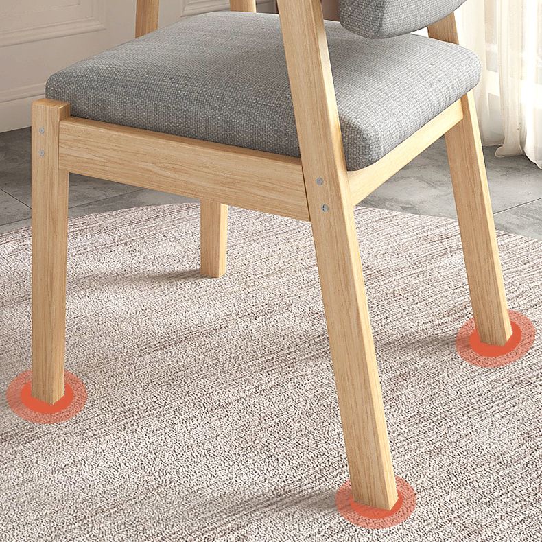 Silla de comedor moderna para interiores y exteriores, sillón de comedor individual de madera con respaldo abierto