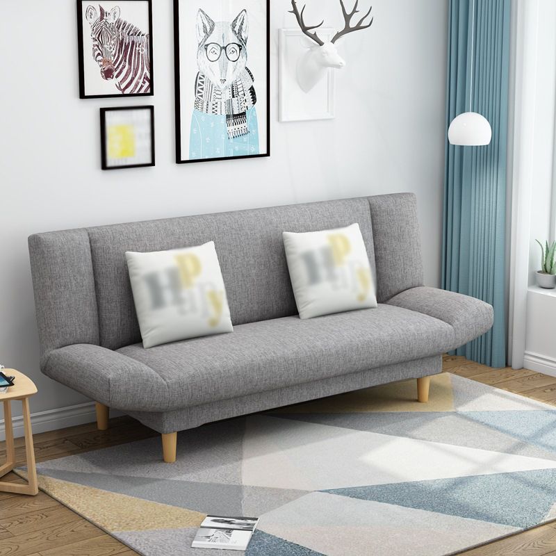 Linen Armless Sleeper with 2 Pillows Back for Apartment 29.53"