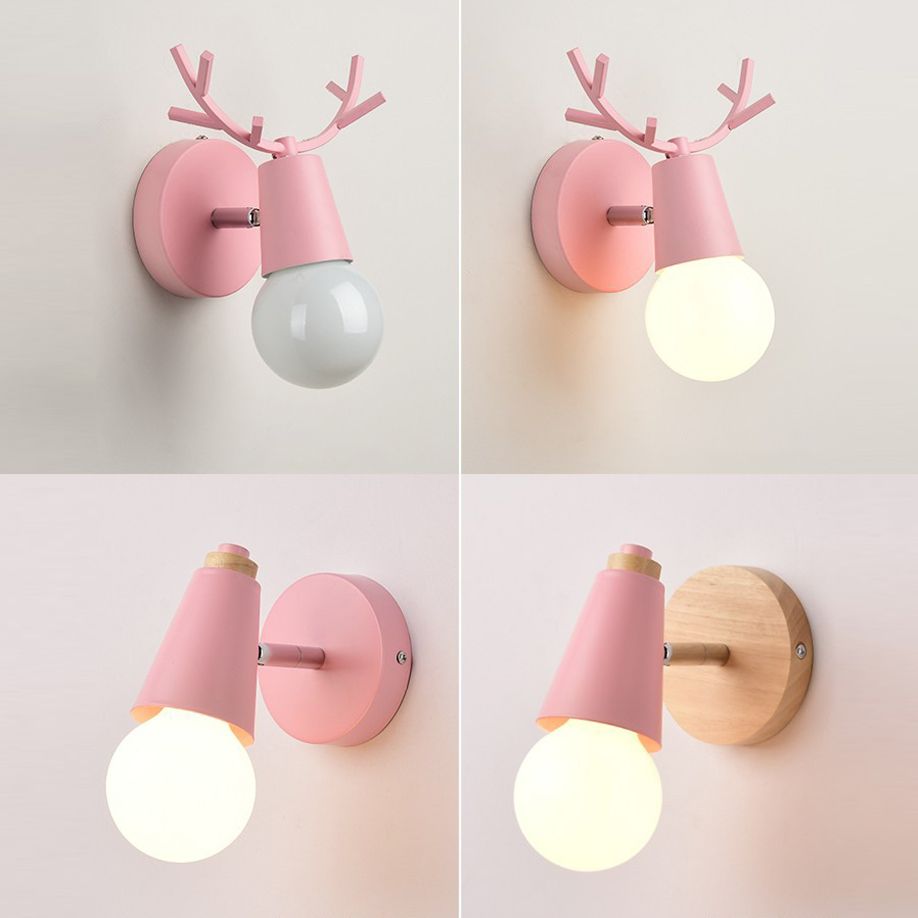 Modern Creative Macaron Wall Lamp Iron Geometric Wall Light for Interior Spaces