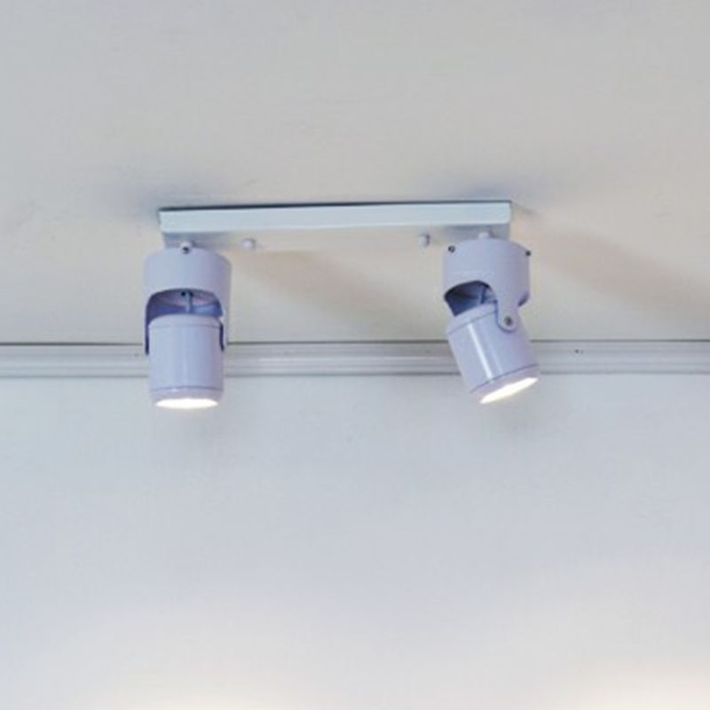 Corridor LED Tracklight Nordic Semi Flush Mount Spotlight with Cylinder Metal Shade