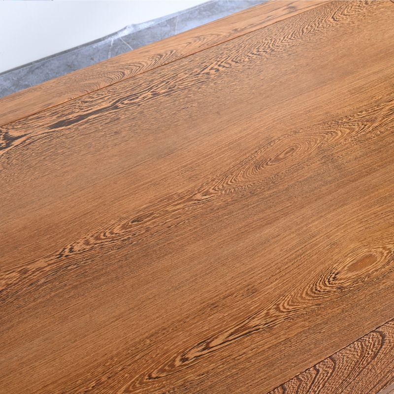 Juego de comedor de madera maciza de estilo tradicional con mesa fija de nogal y 4 patas base para uso en el hogar