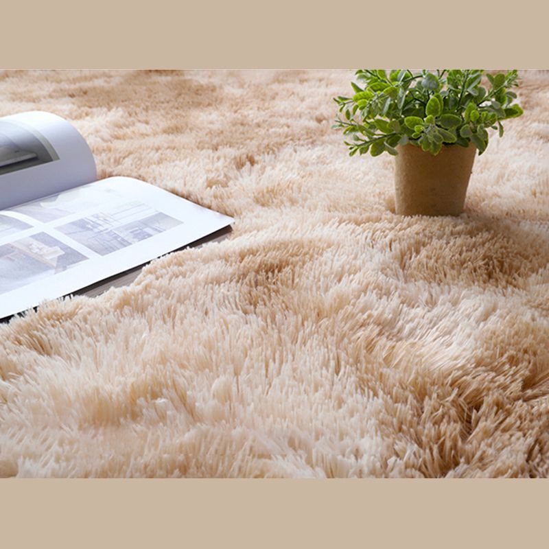 Multicolor Simple Area Carpet Polyester Solid Indoor Rug Anti-Slip Backing Carpet for Living Room