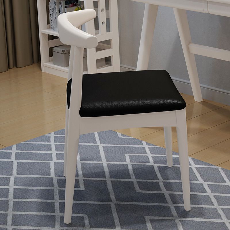 Ensemble de chaises en bois d'hévéa de style contemporain, chaises de cuisine et de salle à manger à dossier ouvert