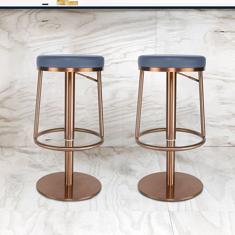 Glam Style Bar Stool Leather Backless Counter Stool for Bristol