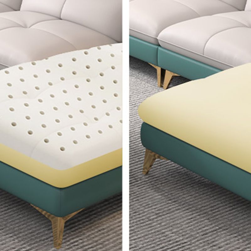 34.64 " H Genuine Leather Flared Arm Sofa & Chaise for Living Room