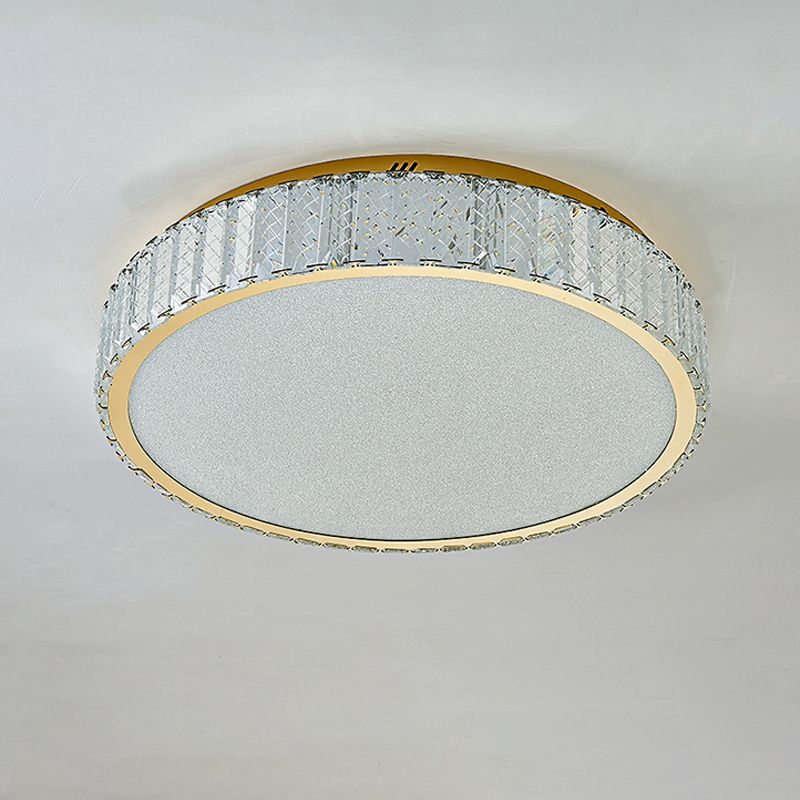 Modern Simple Ceiling Lamp Crystal LED Flush Mount Light Fixture for Bedroom