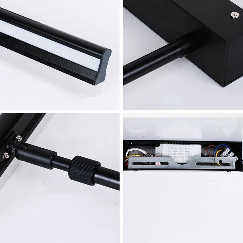 Linear Shade Wall Lighting Modern Simple Style Metal 2 Lights Sconce Lamp