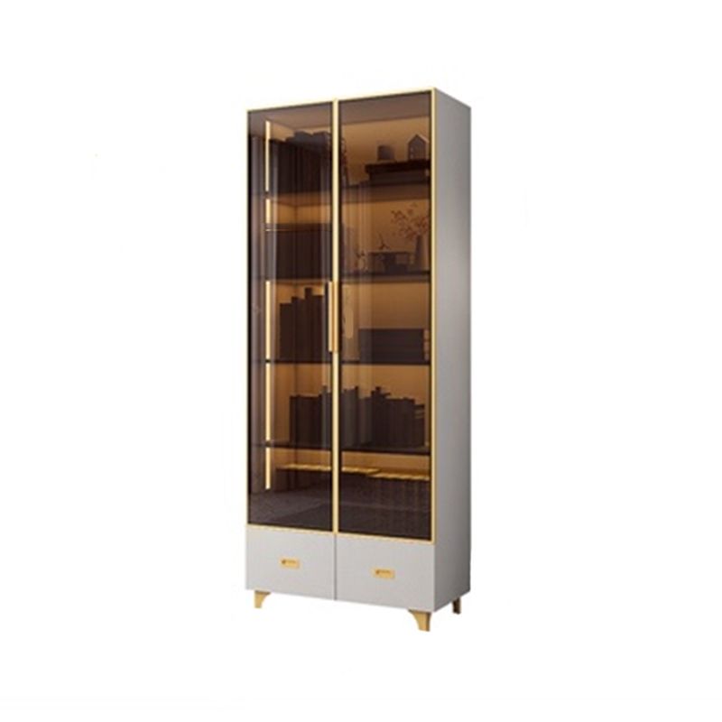 Modern Wooden Bookcase Standard Closed Back Bookshelf for Home Office