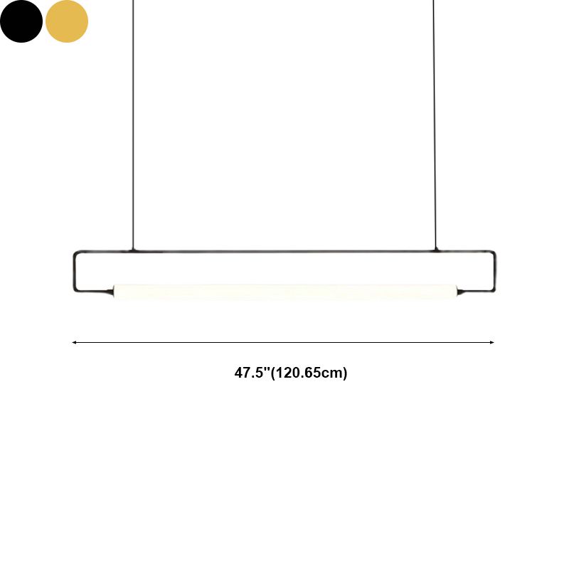 Lineare Inselbeleuchtung zeitgenössischer Küchenmetall Eins Licht anheizt
