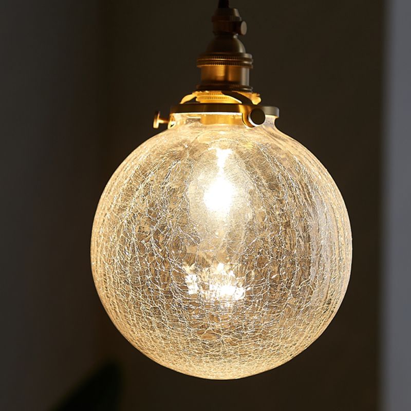 1 lumière suspendue à la lampe en verre pendentif métal industriel en métal suspendu pour le salon