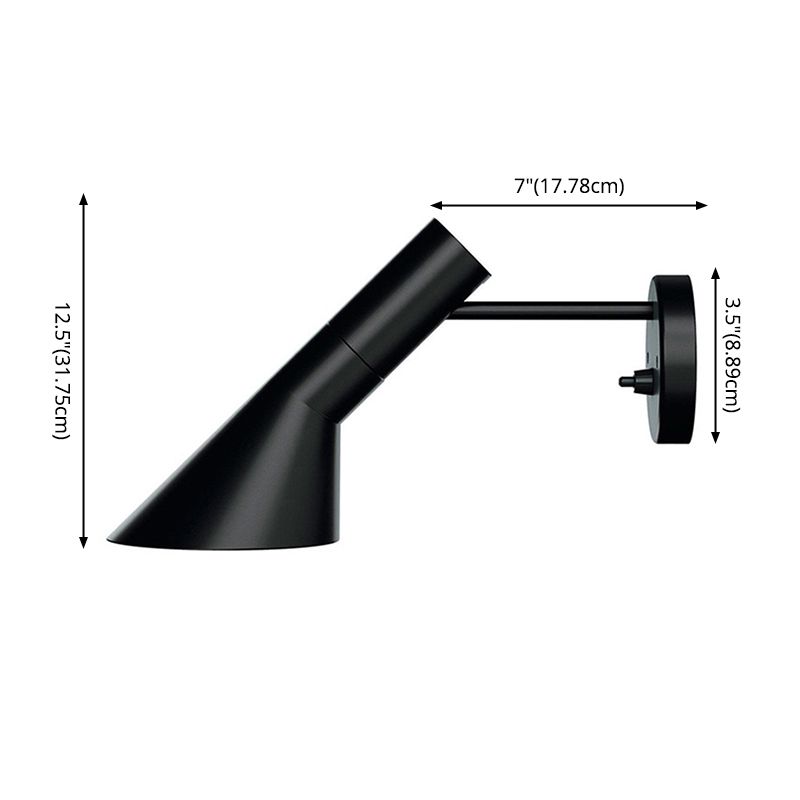 Modern de estilos Flare Dismonce Lights Ideas de iluminación de pared de aluminio de 1 luces en blanco y negro