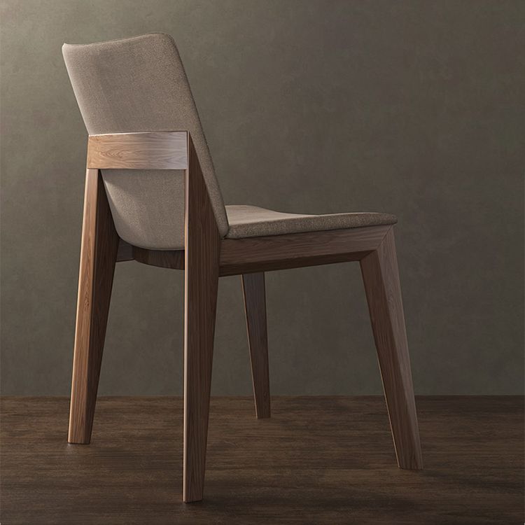 Silla lateral tapizada restaurante contemporáneo Silla de comedor con respaldo sólido