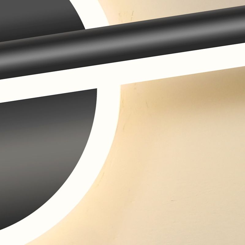 Linear Sconce Lights Modern Metal 2 Light Sconce Light Fixtures in Black Finish