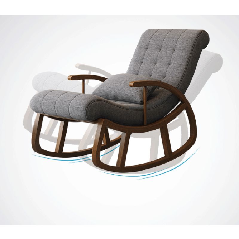 25.59" L x 46.45" W x 31.10" H Lounge Chair Solid Wood Frame Accent Chair for Living Room