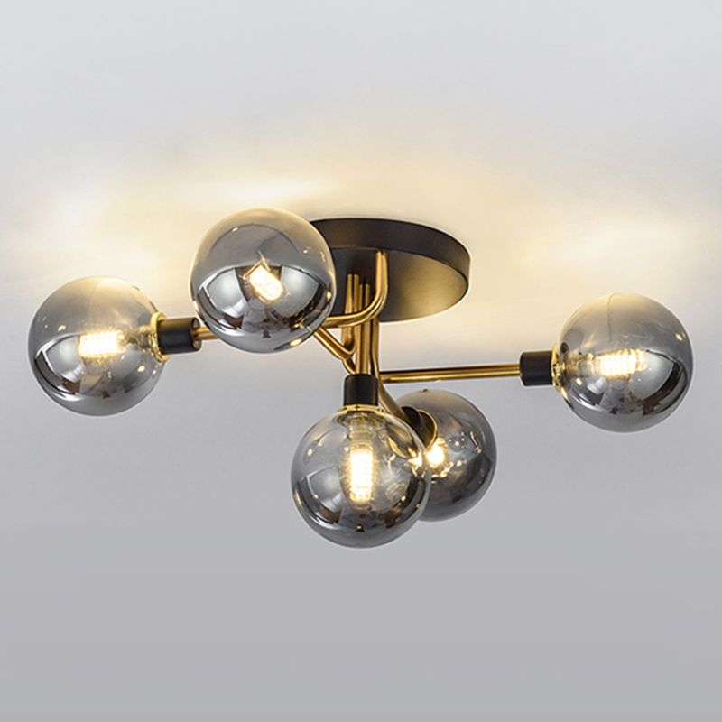 Luz de techo al ras del vidrio de forma redonda Lucina moderna de montaje de altura de luces múltiples