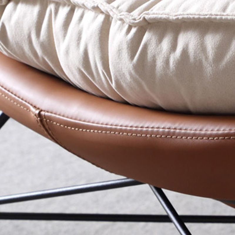 Armless Accent Chair 37.40" L x 37.40" W x 35.43" H Tufted Back Lounge Chair