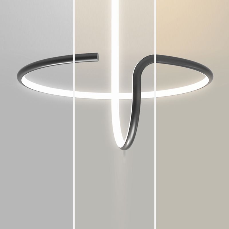 Modern Style Linear Shape Ceiling Fixture Metal 1 Light Flush Ceiling Light Fixture