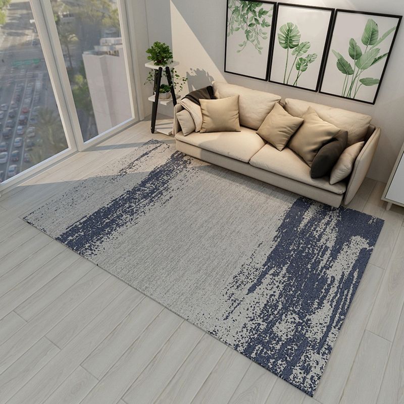 Moderne woonkamer vloerkleed in roze en witte abstracte streepprint Truug Polyester Stain-resistente gebied Rug