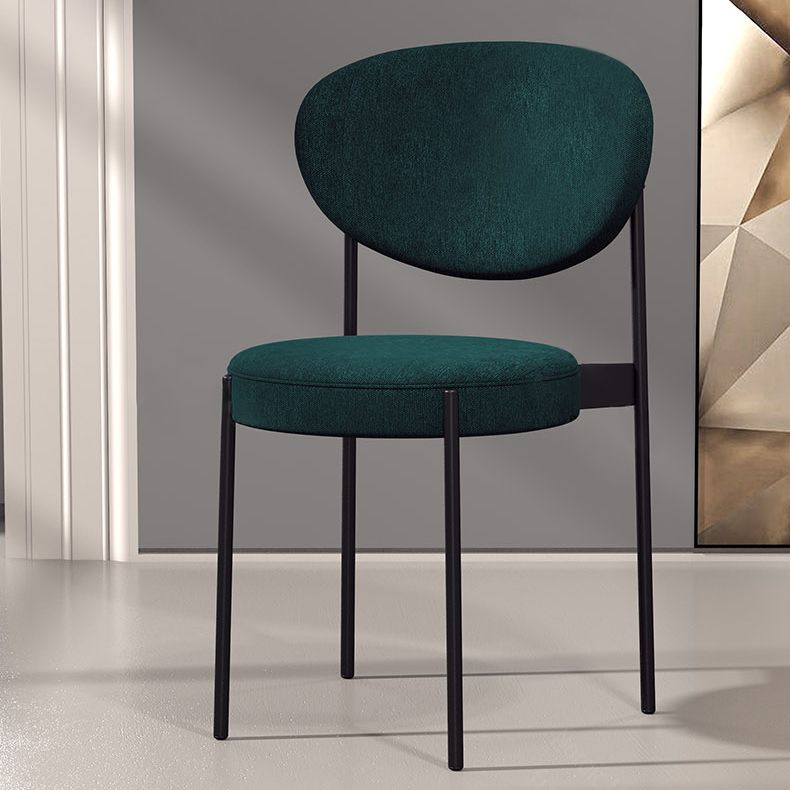 Modern Style Metal Dining Chair Open Back Dining Side Chairs for Kitchen
