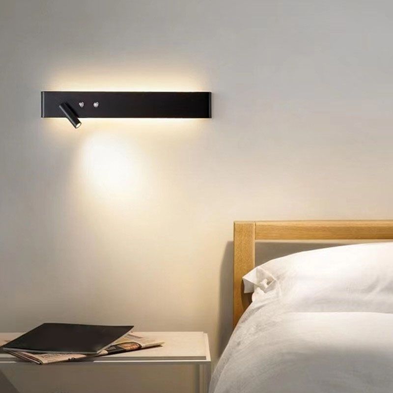 Modern Minimalist LED Wall Light Rectangular Iron Wall Lamp for Bedroom