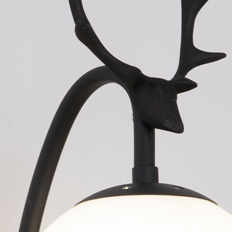 Sitting Room Antler Wall Sconce Modern Glass 1 Head Wall Mounted Light Fixture