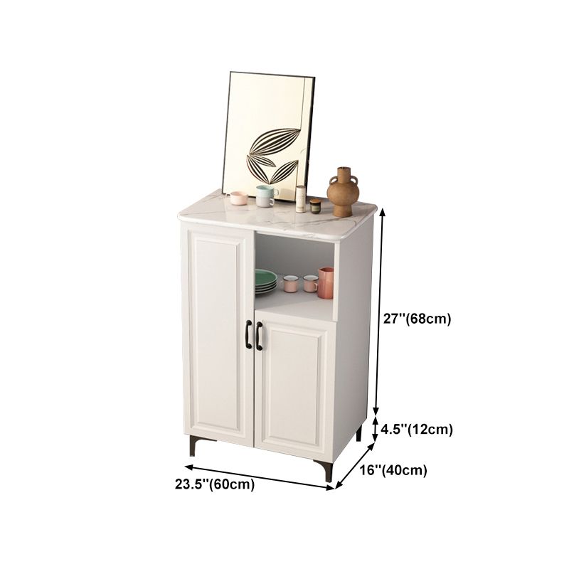 Glam Style Stone Buffet Sideboard 31.5"H Dining Room 2-Door Buffet Server