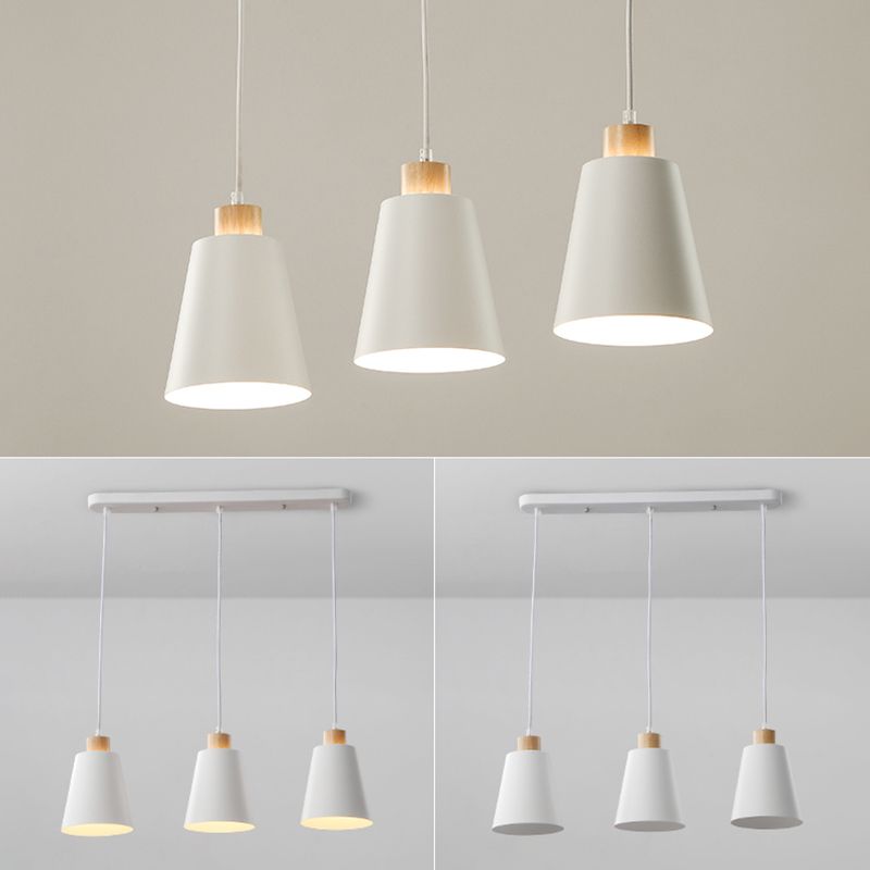 Multi Light Barrel suspendu pendant moderne Metal Metal Sanging Lighting pour le salon