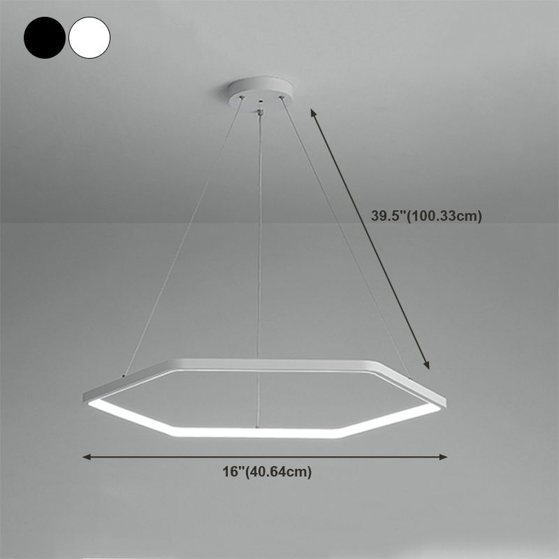Geometric Hanging Light Kit Simplicity LED Metal Pendant Light Fixture