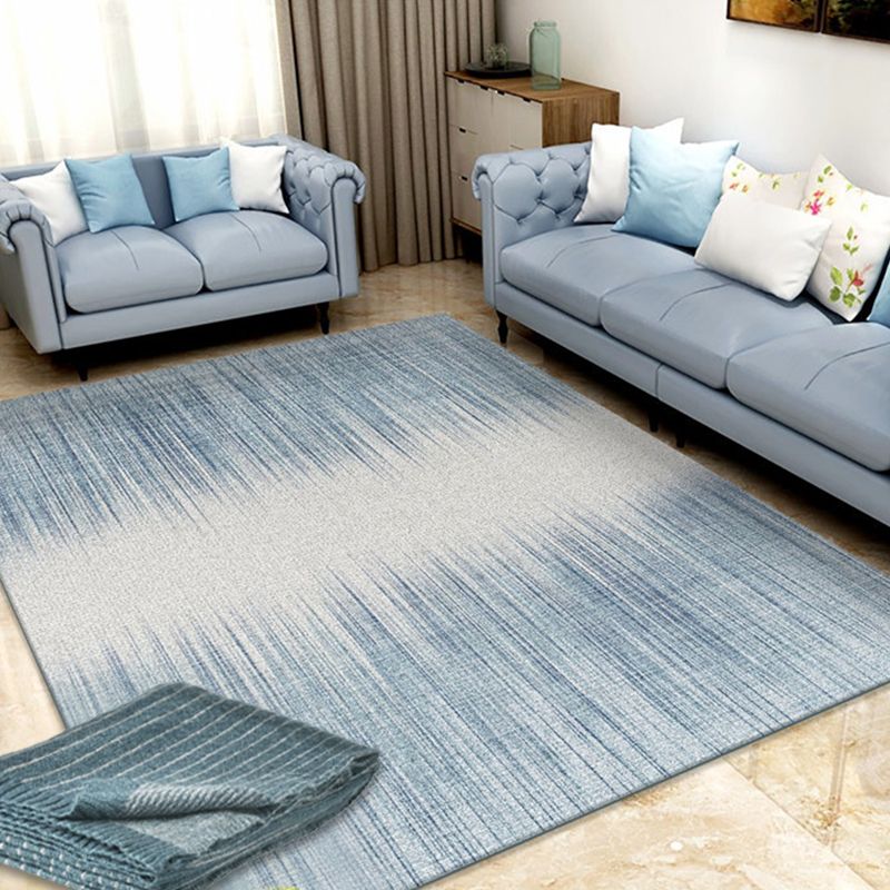 Plain Color Simple Style Rug Polyester Ombre Area Carpet Machine Washable Anti-Slip Rug for Living Room